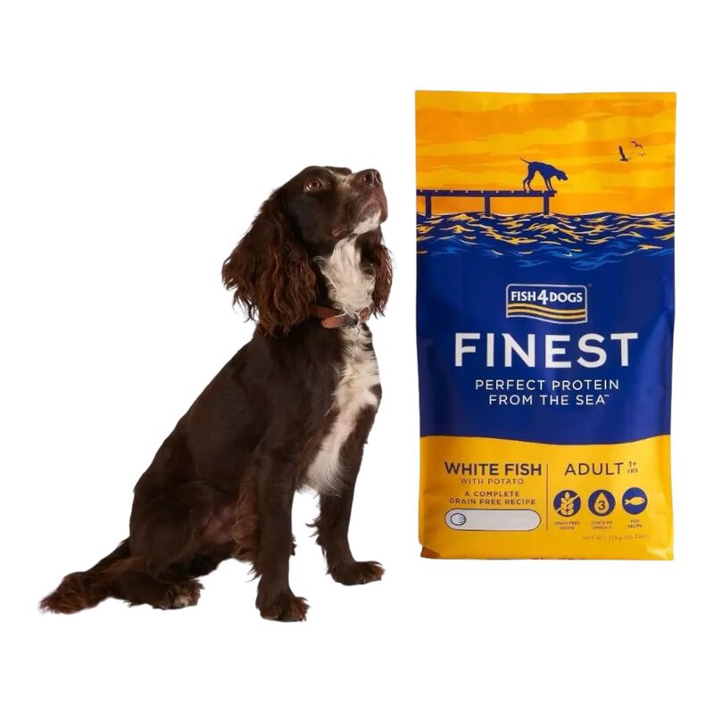 Fish4dogs Finest Dog Adult Large Pesce Bianco 12 kg