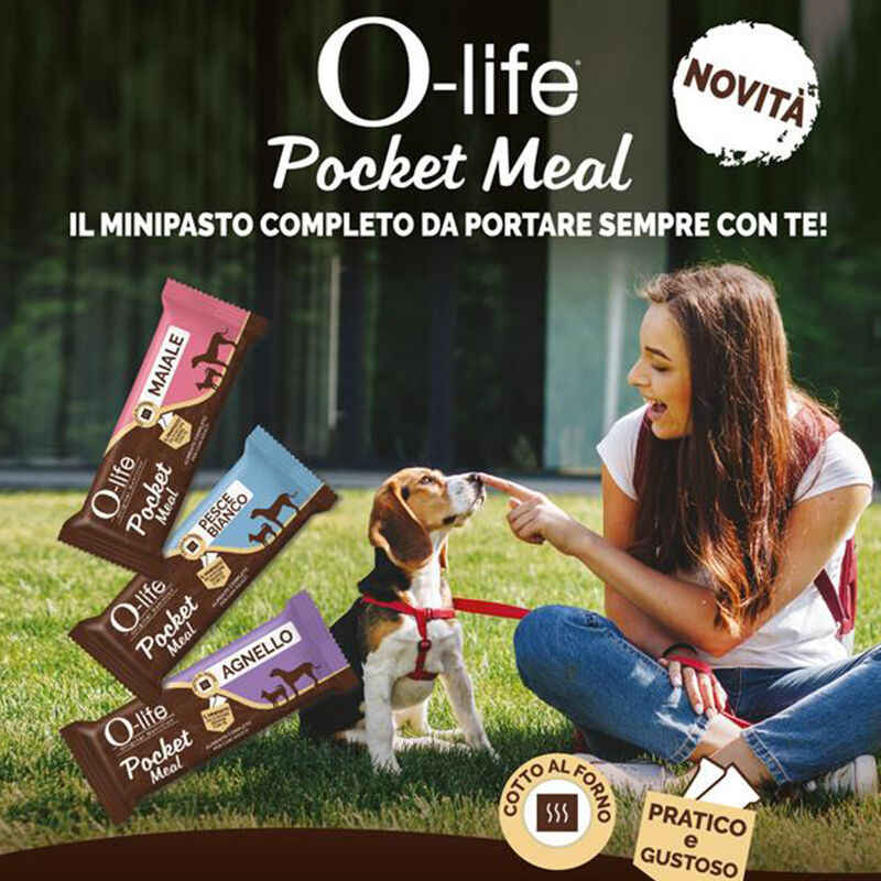 O-life Dog Adult Snack Barrette Pocket Meal Maiale 35gr
