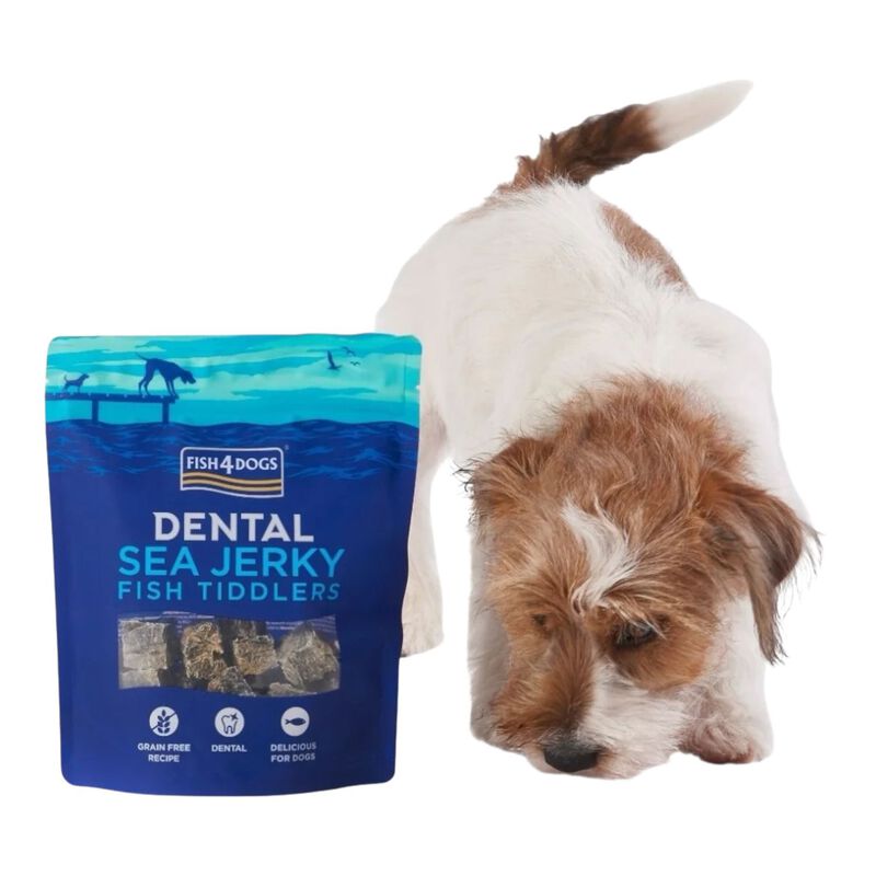 Fish4Dogs Dental Sea Jerky Fish Tiddlers Snack 115 gr