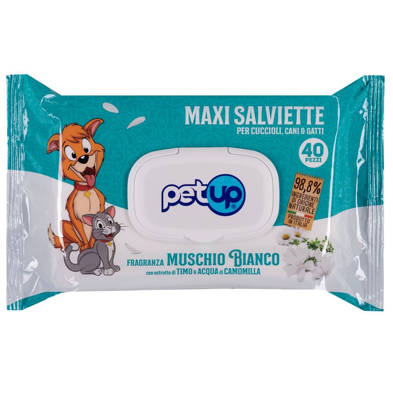 Petup Salviette con Muschio Bianco 40 pz