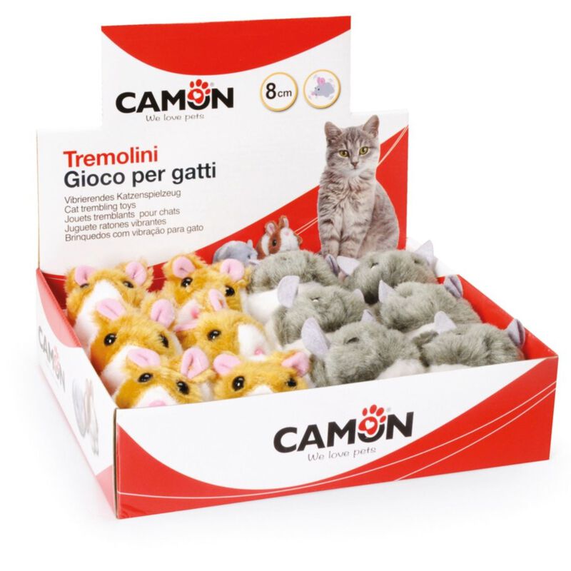 Camon Peluche Tremolini a forma di Topolino o Coniglietto 8 cm