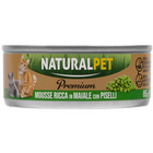 Naturalpet Premium Cat Adult Mousse Maiale e piselli 85gr
