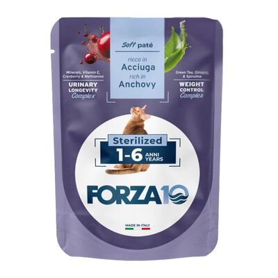 Forza10 Pat&egrave; Umido per Gatti Sterilizzati con Acciuga 80 gr