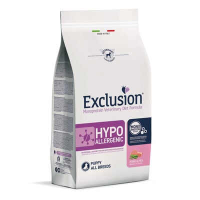 Exclusion Monoprotein Veterinary Diet Puppy Hypoallergenic Maiale e Piselli 2 Kg