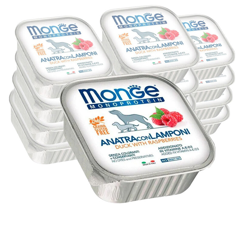 Monge Monoprotein Dog Adult Pat&eacute; Anatra con Lamponi 150 gr