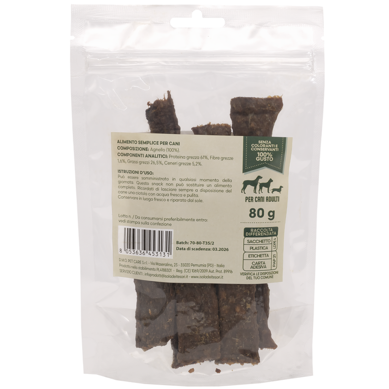Crancito's Dog Adult Strisce di agnello 80gr