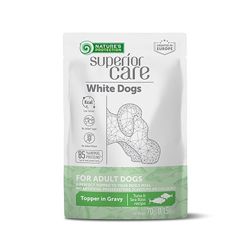Nature's Protection Superior Care Dog Adult Pelo Bianco con Tonno e Branzino 70 gr