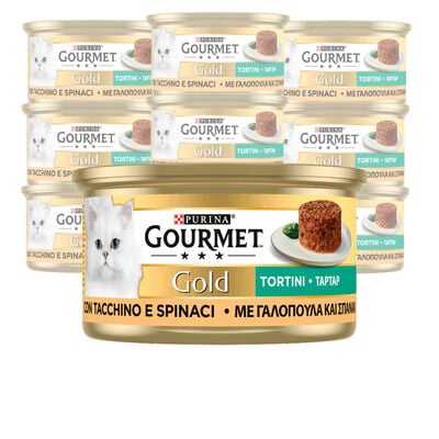 Gourmet Gold Tortini Cat Adult con Tacchino e Spinaci 85 gr
