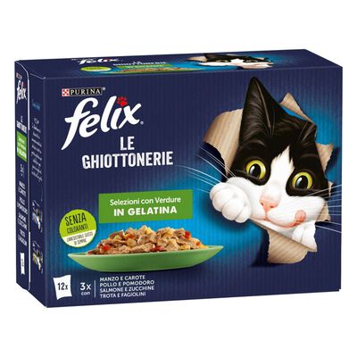 Felix Le Ghiottonerie Cat Selezioni con verdure 12 x 85 gr