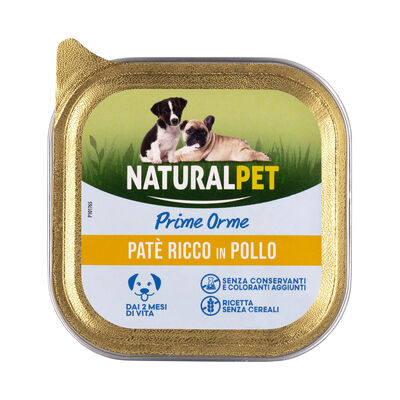 Naturalpet Prime Orme Puppy Pat&eacute; ricco in Pollo 150 gr