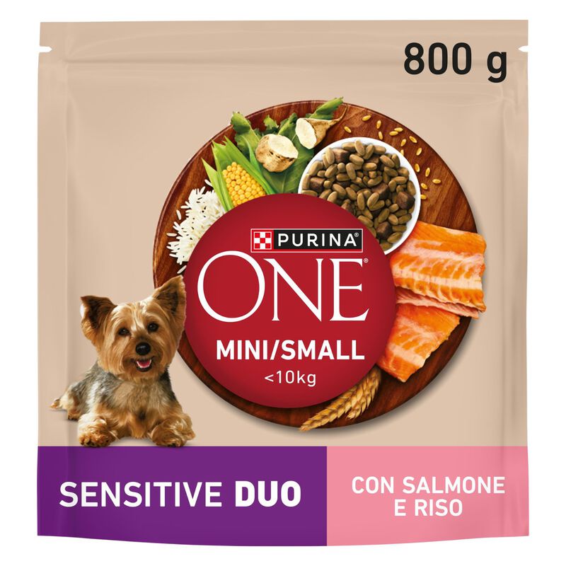 Purina One Dog Mini Delicate con Salmone e Riso 800 gr