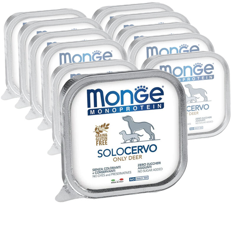Monge Monoprotein per cani adulti Pat&eacute; Solo Cervo 150 gr