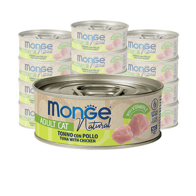 Monge Natural Cat Adult Pezzetti di Tonno a pinne gialle con Pollo 80 gr
