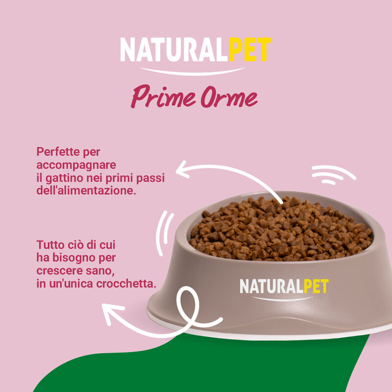 Naturalpet Prime Orme Kitten ricco in Pollo 1,5kg