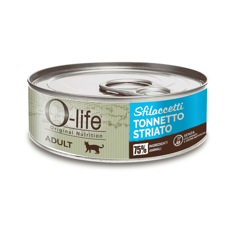 O-life Cat Adult sfilaccetti tonnetto striato 70gr