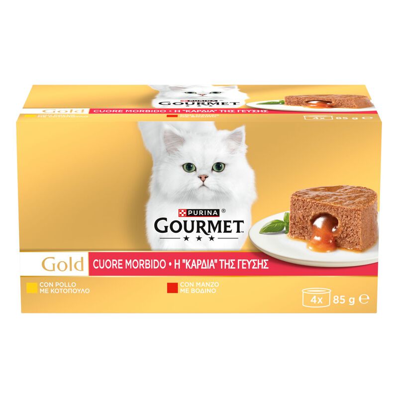 Gourmet Gold Cuore Morbido con Pollo e Manzo 85grx4pz