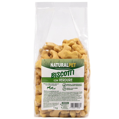 Naturalpet Dog Adult Snack biscotti con verdure 1kg