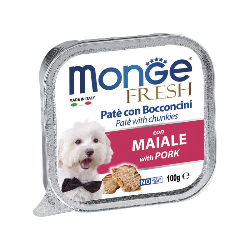 Monge Fresh Dog Adult  Pat&eacute; con Bocconcini con Maiale 100 gr