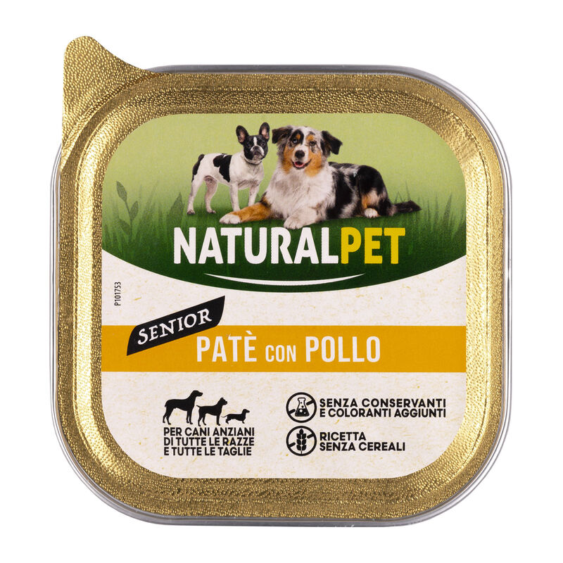 Naturalpet Dog Senior Pat&eacute; con Pollo 150 gr