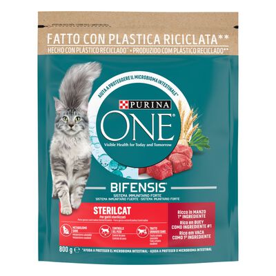 Purina One Bifensis Cat Sterilcat Manzo e Frumento 800 gr