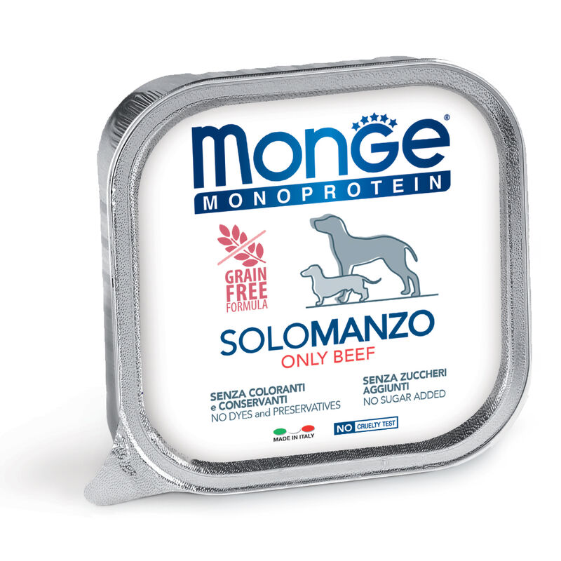 Monge Monoprotein per cani adulti Pat&eacute; Solo Manzo 150 gr