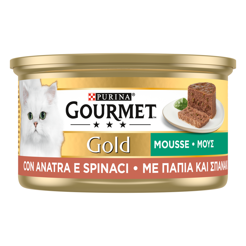 Gourmet Gold Cat Adult Mousse con Anatra e Spinaci 85 gr
