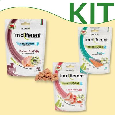 Kit Alimentazione I'm Different snack cane e gatto 40 gr