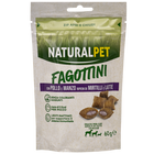 Naturalpet Fagottini Snack Dog Adult con pollo e manzo ripieni di mirtilli e latte 90gr
