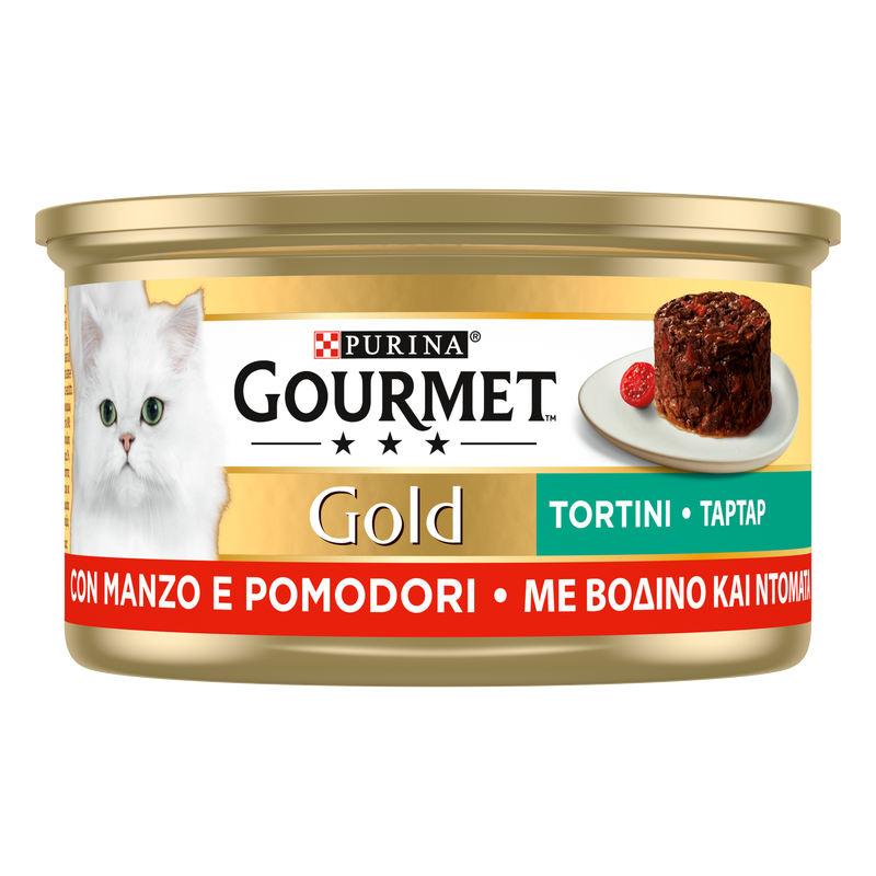 Gourmet Gold Tortini Cat Adult con Manzo e Pomodori 85 gr