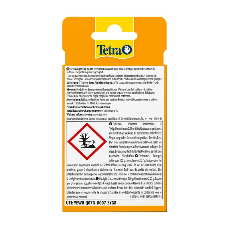 Tetra AlgoStop depot 12 Tavolette