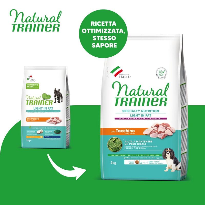 Natural Trainer Dog Ideal Weight Small & Toy Adult con Carni bianche 2 kg