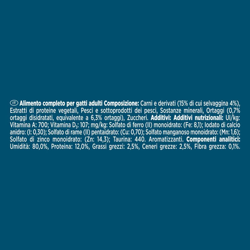 Gourmet Perle Cat Adult Filettini in Salsa con Selvaggina e Verdure 85 gr