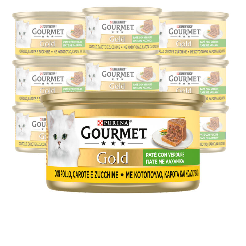 Gourmet Gold Cat Adult Pat&egrave; con Pollo, Carote e Zucchine 85 gr