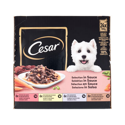 Cesar Dog Multipack Bustine in Salsa 24 pz x 100 gr