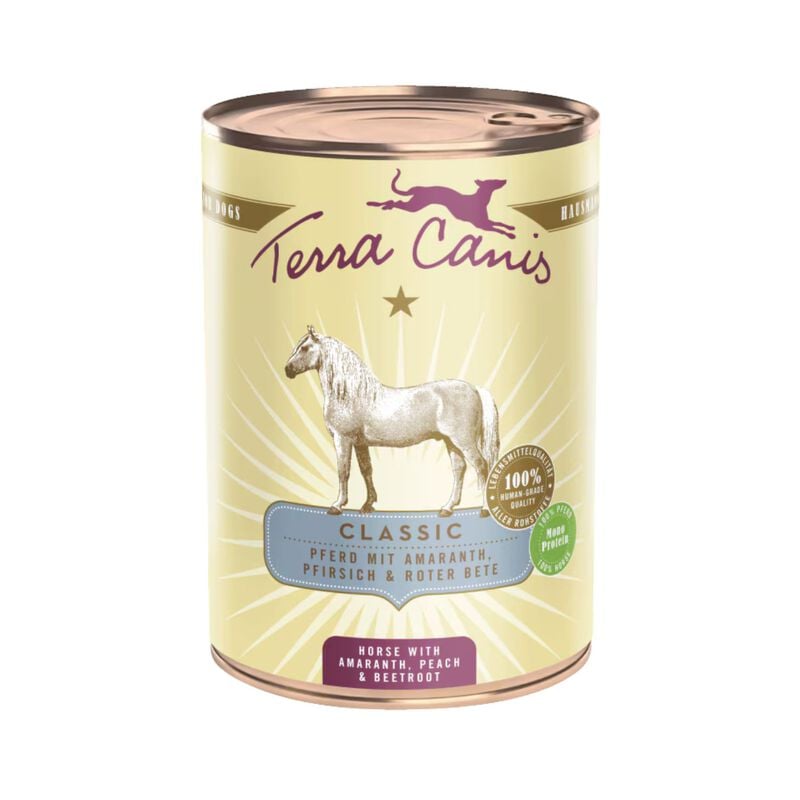 Terra Canis Dog Classic Cavallo con Amaranto, Pesca e Barbabietola 400 gr