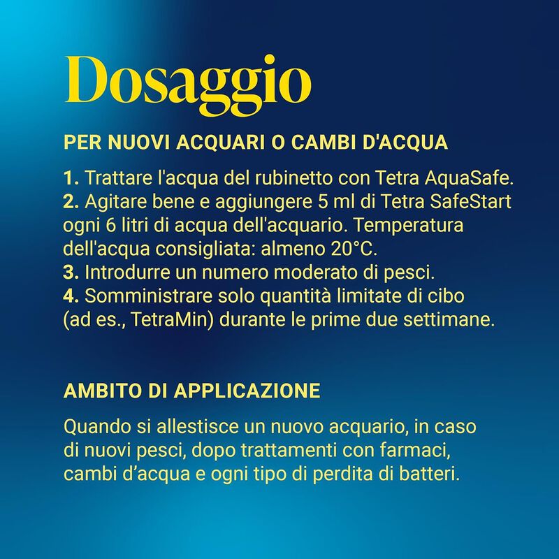 Tetra SafeStart Bacteria 50 ml - Scad 31 Agosto 26
