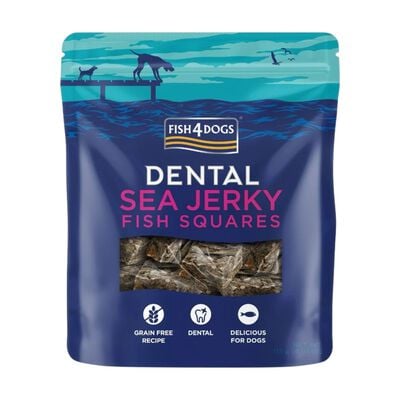 Fish4Dogs Dental Sea Jerky Fish Squares Snack 115 gr
