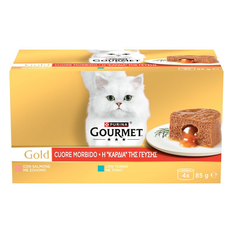 Gourmet Gold Cuore Morbido Cat con Tonno e Salmone 4 pz x 85 gr