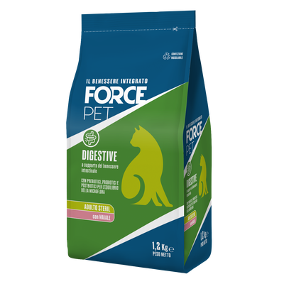 Forcepet Cat Adult Steril Digestive con maiale 1,2kg
