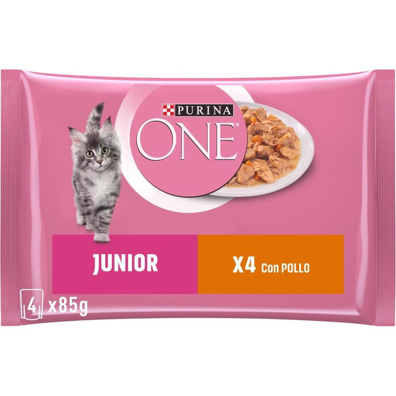 Purina One Kitten con Pollo e Carote 4 pz x 85 gr