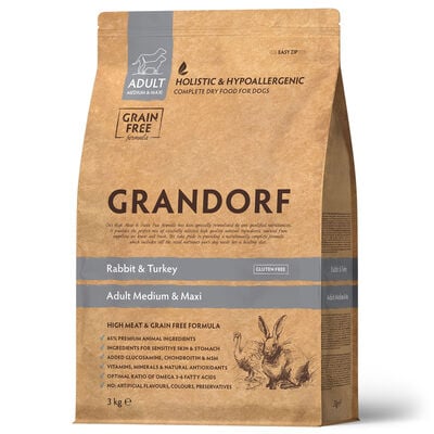 Grandorf Dog Adult Medium/Maxi Coniglio e Tacchino 3Kg