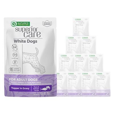 Nature's Protection Superior Care Dog Adult con Pelo Bianco al Tonno e Salmone 70 gr