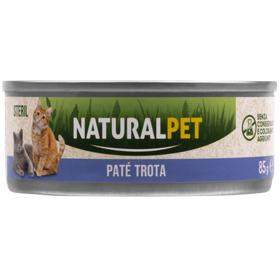 Naturalpet Cat Sterilised Pat&eacute; alla trota 85gr