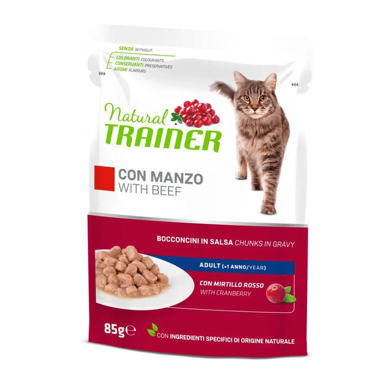 Natural Trainer Cat Manzo 85gr