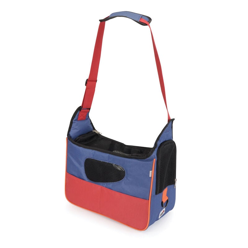 Camon Borsa Trasportino per Cani e Gatti 40x20x27cm Blu/Rossa