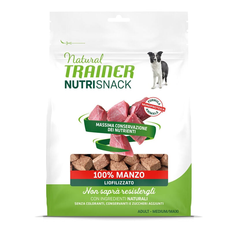 Natural Trainer Freeze Dried Nutrisnack Dog Med&Max Manzo 50g 