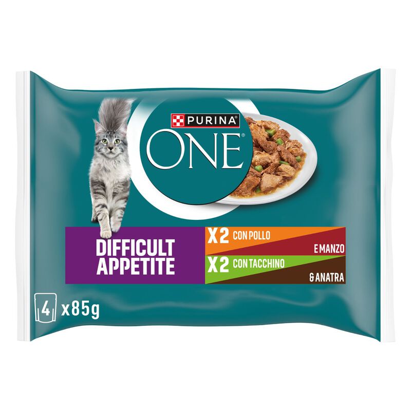 Purina One Cat Appetito Difficile Filettini in Salsa 4 pz x 85 gr