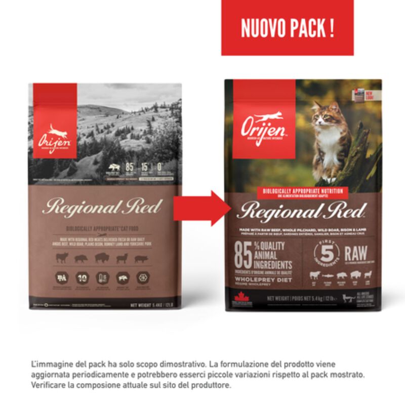 Orijen Gatto Adulto Regional Red 340 gr