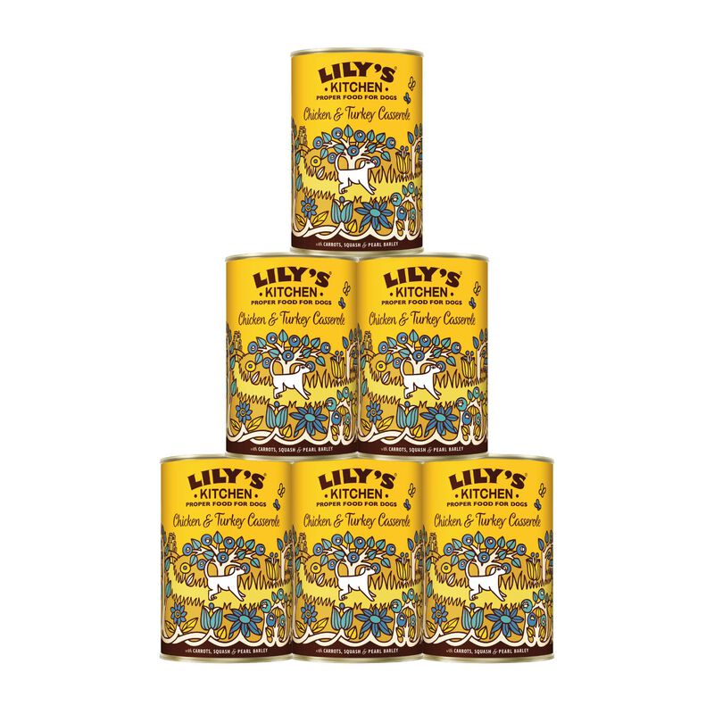 Lily's Kitchen Dog Adult Chicken & Turkey Casserole, Pollo e Tacchino 400 gr