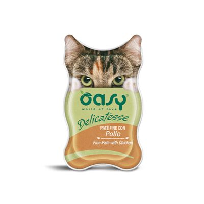 Oasy Cat Adult Delicatesse Pat&eacute; con Pollo in Vaschetta 85 gr
